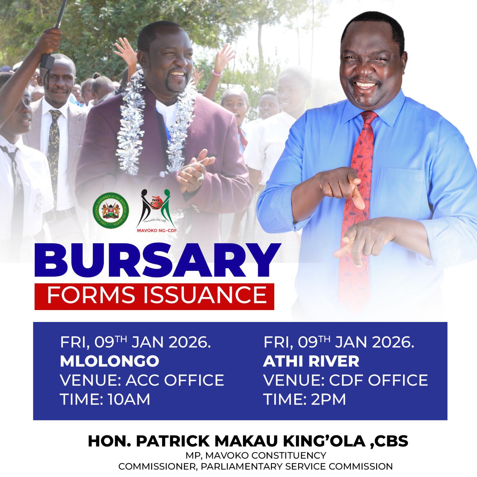 NG-CDF Bursary Application Exercise Successfully Concludes Across Mavoko Constituency